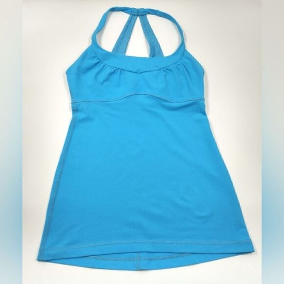 Lululemon Athletica Turquoise Long Halter Tank Top SZ small - Picture 15 of 16
